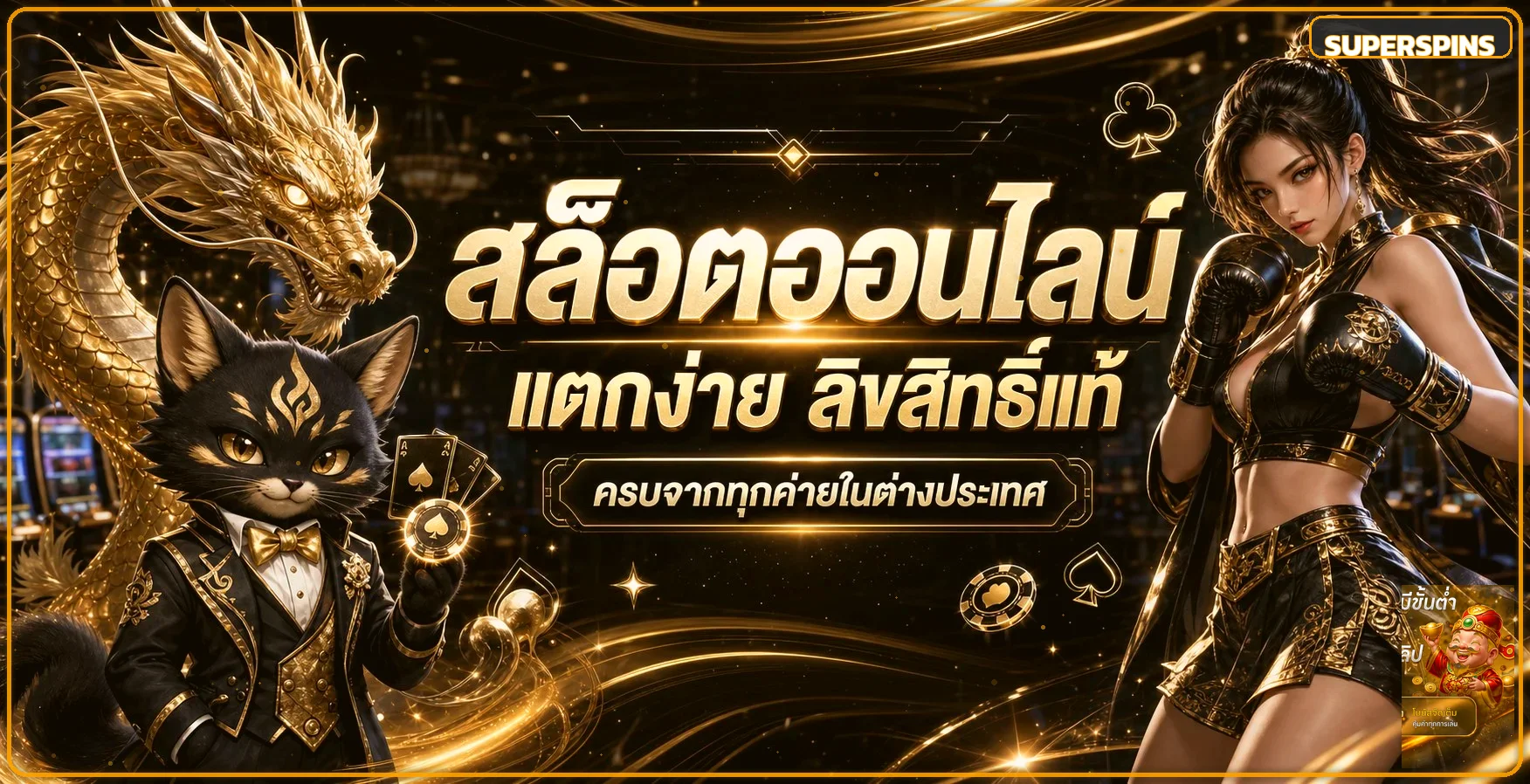 รวมสล็อตออนไลน์ SUPERSPINS และโหมดทดลองเล่นสำหรับผู้ใหญ่
